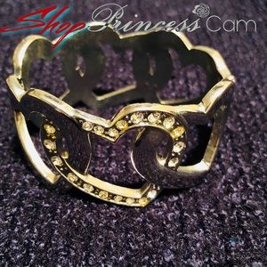 ❣️Infinity Heart | Silver Rhinestone Cuff Bracelet